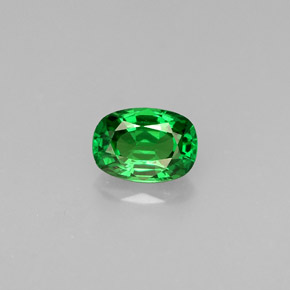 0.61 ct Green Tsavorite Garnet Gemstone, Tsavorite Garnet Gem in Cushion-Cut Shape for Sale.