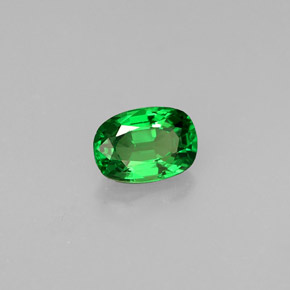 0.61 ct Green Tsavorite Garnet Stone, Natural Tsavorite Garnet in Cushion-Cut Shape for Sale