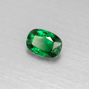 0.51 ct Green Tsavorite Garnet Stone, Natural Tsavorite Garnet in Cushion-Cut Shape for Sale