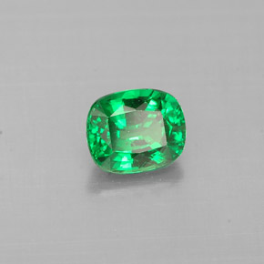 0.59 ct Green Tsavorite Garnet Stone, Natural Tsavorite Garnet in Cushion-Cut Shape for Sale
