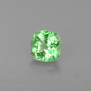 0.54 ct Green Tsavorite Garnet Stone, Natural Tsavorite Garnet in Cushion-Cut Shape for Sale