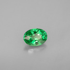 0.90 ct Green Tsavorite Garnet Stone, Natural Tsavorite Garnet in Oval Facet Shape for Sale