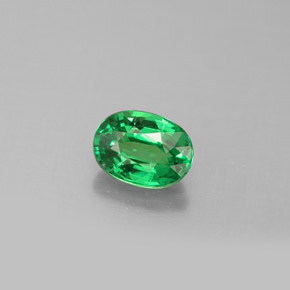1.14 ct Green Tsavorite Garnet Gemstone, Tsavorite Garnet Gem in Oval Facet Shape for Sale.