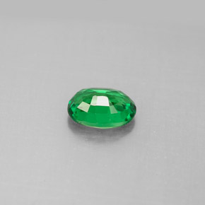 Tsavorite Garnet Gemstone in 7.4 x 5.1 mm Size for Sale, Tsavorite Garnet Stone in Chrome Green Color