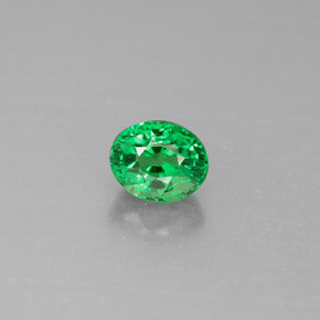 1.10 ct Green Tsavorite Garnet Gemstone, Tsavorite Garnet Gem in Oval Facet Shape for Sale.