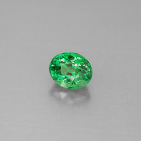 1.10 ct Green Tsavorite Garnet Stone, Natural Tsavorite Garnet in Oval Facet Shape for Sale