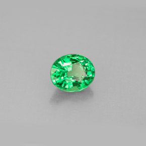 1.06 ct Green Tsavorite Garnet Stone, Natural Tsavorite Garnet in Oval Facet Shape for Sale