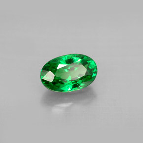 1.40 ct Green Tsavorite Garnet Stone, Natural Tsavorite Garnet in Oval Facet Shape for Sale