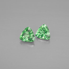 0.59 ct Green Tsavorite Garnet Stone, Natural Tsavorite Garnet in Trillion Facet Shape for Sale