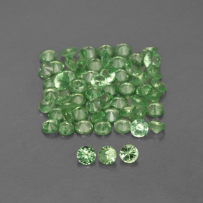 1.16 ct Green Tsavorite Garnet Stone, Natural Tsavorite Garnet in Round Facet Shape for Sale