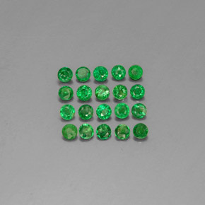 1.36 ct Green Tsavorite Garnet Gemstone, Tsavorite Garnet Gem in Round Facet Shape for Sale.