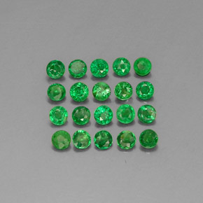 1.36 ct Green Tsavorite Garnet Stone, Natural Tsavorite Garnet in Round Facet Shape for Sale