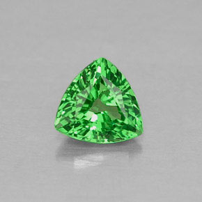 0.28 ct Green Tsavorite Garnet Gemstone, Tsavorite Garnet Gem in Trillion Facet Shape for Sale.