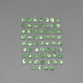 1.13 ct Green Tsavorite Garnet Gemstone, Tsavorite Garnet Gem in Diamond-Cut Shape for Sale.