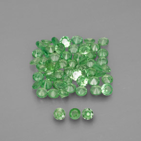 1.21 ct Green Tsavorite Garnet Gemstone, Tsavorite Garnet Gem in Diamond-Cut Shape for Sale.