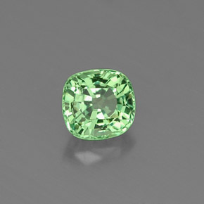 0.53 ct Green Tsavorite Garnet Stone, Natural Tsavorite Garnet in Cushion-Cut Shape for Sale