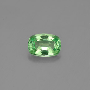0.48 ct Green Tsavorite Garnet Gemstone, Tsavorite Garnet Gem in Cushion-Cut Shape for Sale.