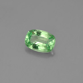 0.48 ct Green Tsavorite Garnet Stone, Natural Tsavorite Garnet in Cushion-Cut Shape for Sale