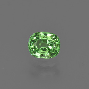 0.54 ct Green Tsavorite Garnet Gemstone, Tsavorite Garnet Gem in Oval Facet Shape for Sale.