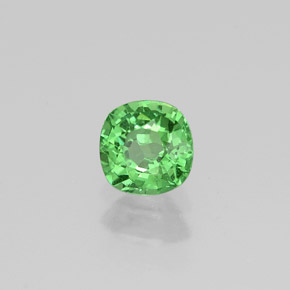 0.48 ct Green Tsavorite Garnet Stone, Natural Tsavorite Garnet in Cushion-Cut Shape for Sale