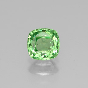 0.50 ct Green Tsavorite Garnet Gemstone, Tsavorite Garnet Gem in Cushion-Cut Shape for Sale.