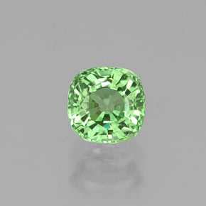 0.60 ct Green Tsavorite Garnet Gemstone, Tsavorite Garnet Gem in Cushion-Cut Shape for Sale.