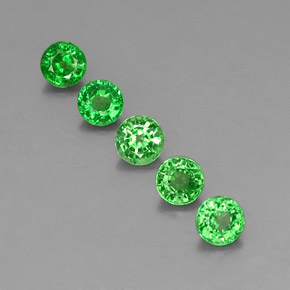2.25 ct Green Tsavorite Garnet Gemstone, Tsavorite Garnet Gem in Round Facet Shape for Sale.