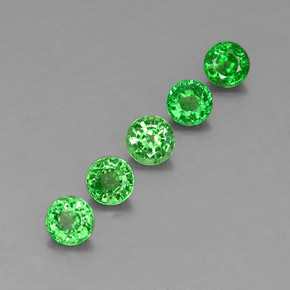2.25 ct Green Tsavorite Garnet Stone, Natural Tsavorite Garnet in Round Facet Shape for Sale