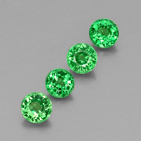 2.08 ct Green Tsavorite Garnet Stone, Natural Tsavorite Garnet in Round Facet Shape for Sale