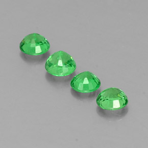 Tsavorite Garnet Gemstone in 4.7 mm Size for Sale, Tsavorite Garnet Stone in Green Color