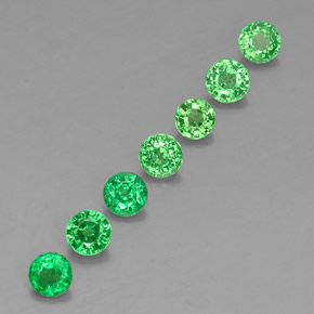 2.29 ct Green Tsavorite Garnet Stone, Natural Tsavorite Garnet in Round Facet Shape for Sale
