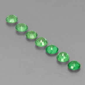 Tsavorite Garnet Gemstone in 4 mm (calibrated) Size for Sale, Tsavorite Garnet Stone in Green Color