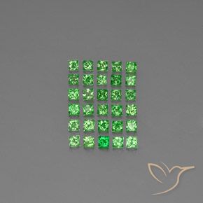2.38ctw Natural Medium Green Tsavorite Garnet, Square, VVS-VS