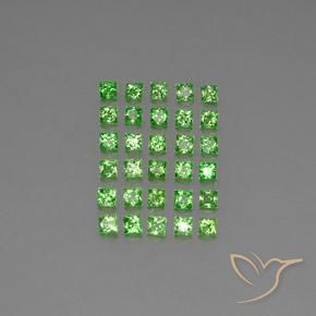 2.66ctw Natural Lively Green Tsavorite Garnet, Square, VVS-VS