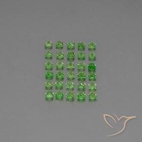Tsavorite Garnet Gemstones in 2.3 x 2.2 mm Size for Sale, Tsavorite Garnet Stones in Bright Green Color