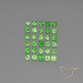 2.96ctw Natural Electric Green Tsavorite Garnet, Square, VVS-VS