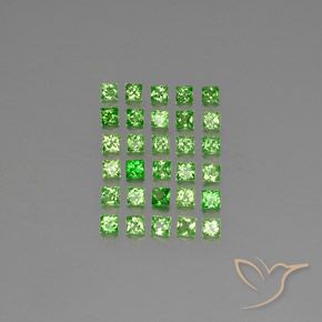 2.54ctw Natural Bright Green Tsavorite Garnet, Square, VVS-VS