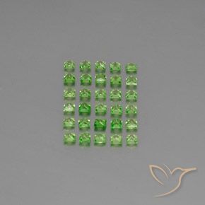 Tsavorite Garnet Gemstones in 2.4 x 2.4 mm Size for Sale, Tsavorite Garnet Stones in Bright Green Color