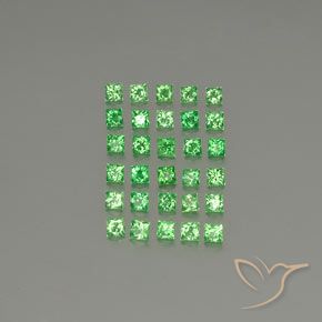 2.57ctw Natural Bright Green Tsavorite Garnet, Square, VVS-VS