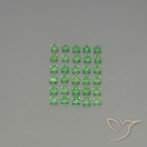 Tsavorite Garnet Gemstones in 2.2 x 2.2 mm Size for Sale, Tsavorite Garnet Stones in Electric Green Color