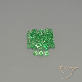 2.37ctw Natural Bright Green Tsavorite Garnet, Square, VVS-VS