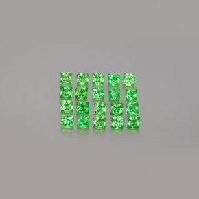 1.41 ct Green Tsavorite Garnet Gemstone, Tsavorite Garnet Gem in Princess-Cut Shape for Sale.