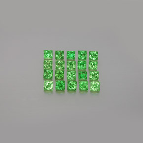 1.34 ct Green Tsavorite Garnet Gemstone, Tsavorite Garnet Gem in Princess-Cut Shape for Sale.