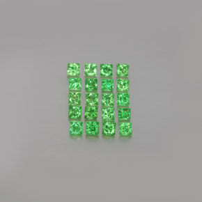 1.34 ct Green Tsavorite Garnet Gemstone, Tsavorite Garnet Gem in Princess-Cut Shape for Sale.