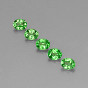 1.61 ct Green Tsavorite Garnet Gemstone, Tsavorite Garnet Gem in Oval Facet Shape for Sale.