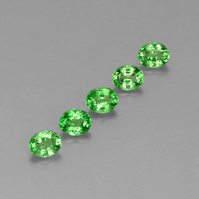 1.61 ct Green Tsavorite Garnet Stone, Natural Tsavorite Garnet in Oval Facet Shape for Sale