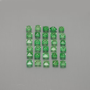 Tsavorite Garnet Gemstones in 2 x 1.9 mm Size for Sale, Tsavorite Garnet Stones in Bright Green Color