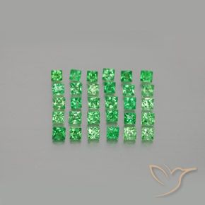 1.73ctw Natural Bright Green Tsavorite Garnet, Square, VVS-VS