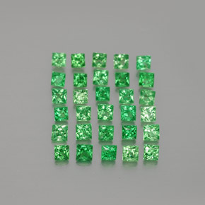 2.05 ctw Green Tsavorite Garnet Stones, Natural Tsavorite Garnet in Princess-Cut Shape for Sale