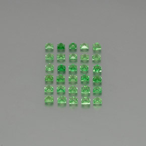 Tsavorite Garnet Gemstones in 1.8 x 1.7 mm Size for Sale, Tsavorite Garnet Stones in Medium Green Color